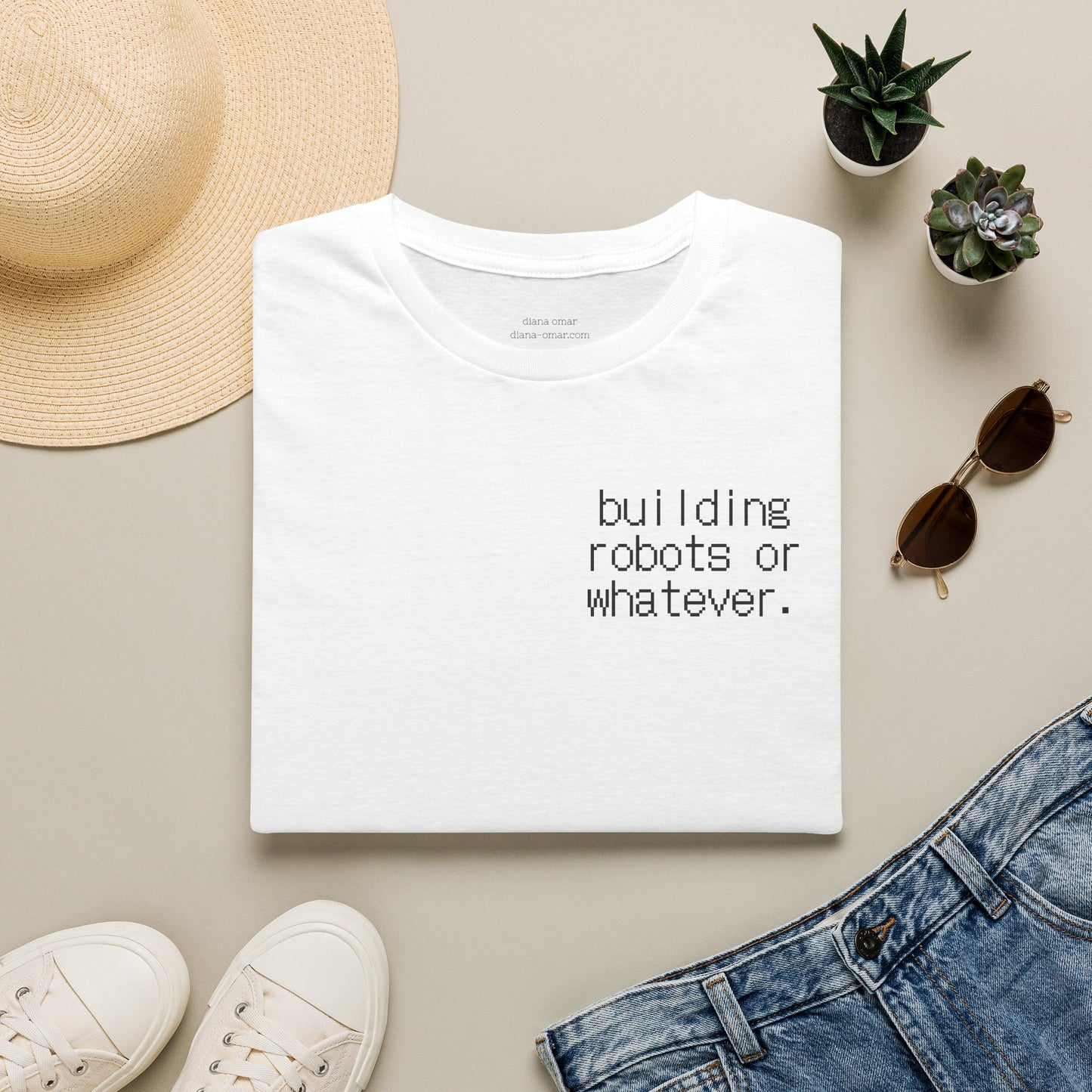Building Robots or Whatever T-Shirt — Minimalist STEM Tech Tee