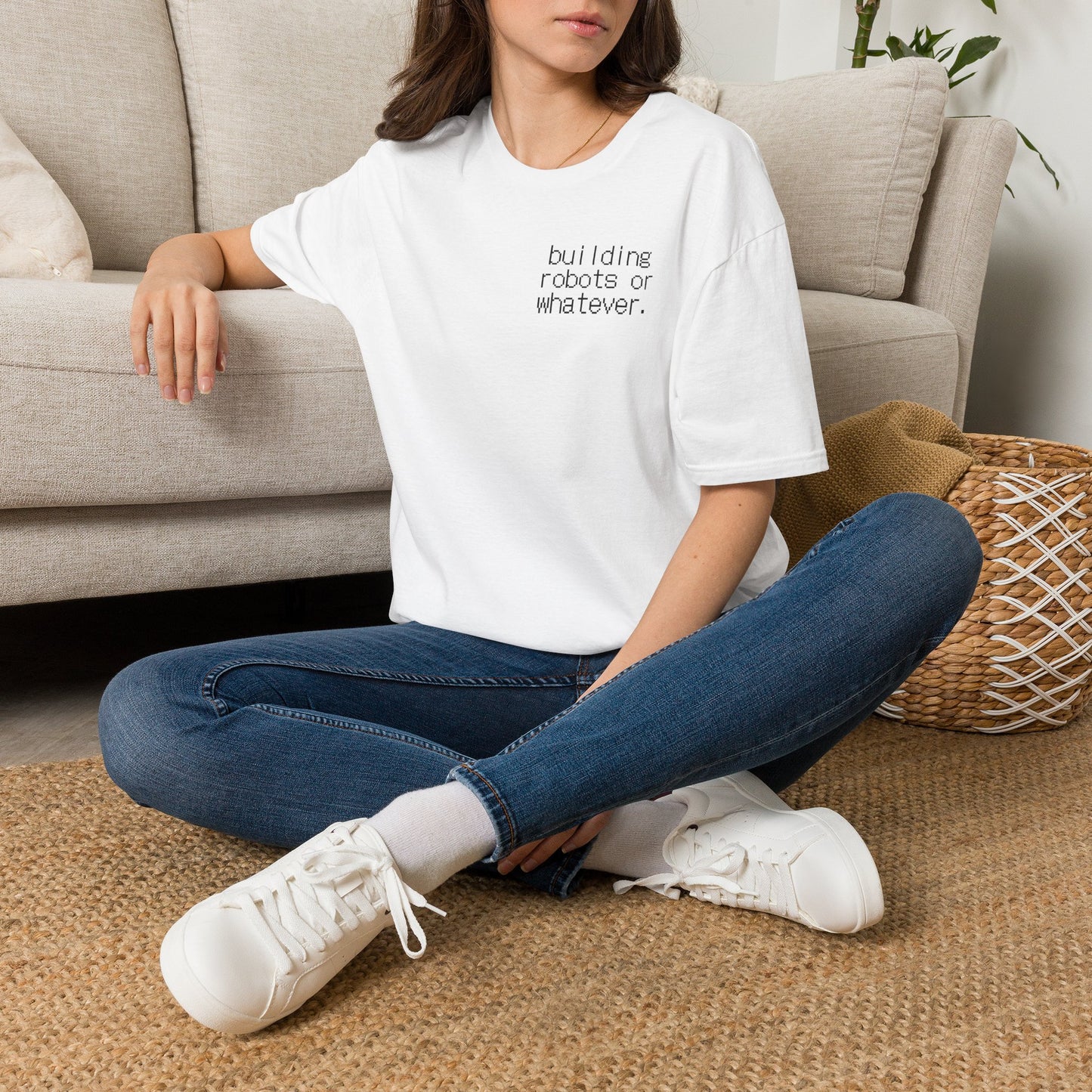 Building Robots or Whatever T-Shirt — Minimalist STEM Tech Tee